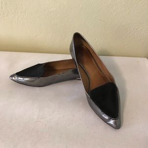 Coach Pewter & Black flats 10